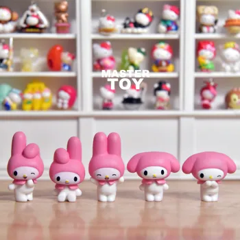 Sanrio Kawaii Cute Melody Подарки для кукол мини-размера, игрушечная модель, фигурки из аниме, коллекционные украшения