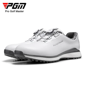 Обувь для гольфа PGM, мужская водонепроницаемая дышащая обувь для гольфа, мужские вращающиеся шнурки, спортивные кроссовки, нескользящие кроссовки XZ262