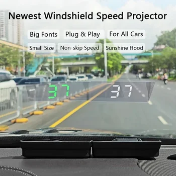 HD автомобильный головной дисплей, проектор лобового стекла, система GPS для всех автомобилей, Спидометр, аксессуары для автоэлектроники, скорость, КМ /Ч