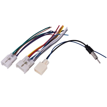 12X Автомобильный жгут проводов стереосистемы CD DVD для TOYOTA с антенным кабелем-адаптером