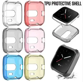 100шт Защитные Чехлы Для Fitbit versa Lite Ultra Slim Soft TPU Protector Smart Watch Case Cover Прямая Доставка