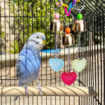 Игрушка-попугай, легкая игрушка-птица, безопасная для снятия скуки, практичные круглые бусины, игрушка-птица