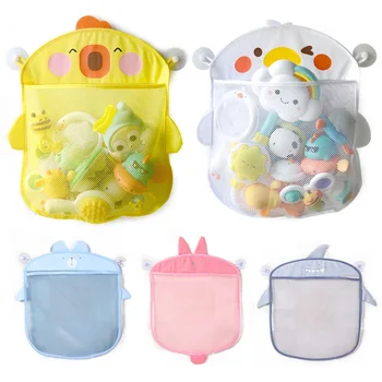 Новая сетчатая сумка для детской ванной с присоской для детских игрушек для ванны, детская корзина, тканевые игрушки с мультяшными животными, игрушки с песком, сетчатая сумка для хранения