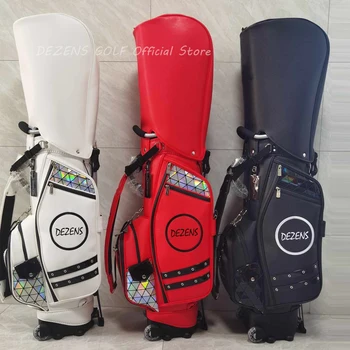 Сумка для гольфа DEZENS для автомобильной марки с колесом и рычагом, сумка для гольфа, профессиональная сумка для снаряжения для гольфа