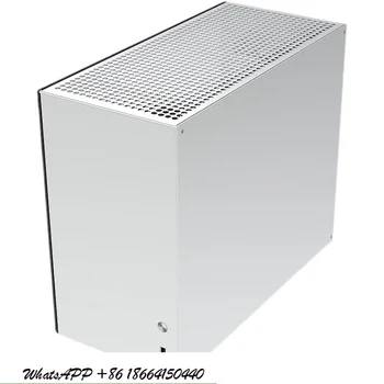 C2P полностью алюминиевая материнская плата MATX, блок питания ATX, белое боковое шасси, прозрачная видеокарта, мини-настольный компьютер с воздушным охлаждением