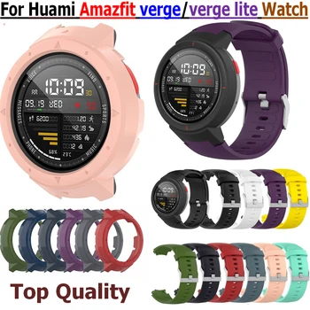 Силиконовый ремешок для часов Рамка безель для Huami Amazfit Verge Пленка для экрана Браслет ремешок наручные часы для Amazfit Verge 3 Чехол-накладка