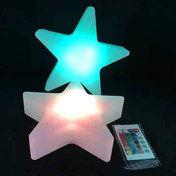 Портативный RGBW 5-точечный звездный ночник для детской комнаты для украшения детской спальни USB Перезаряжаемая настольная лампа с дистанционным управлением