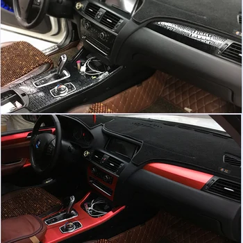 Для BMW X3 F25 X4 F26 2011-2017 Внутренняя Центральная панель управления Дверная ручка Наклейки из углеродного волокна, наклейки для стайлинга автомобилей, Аксессуары