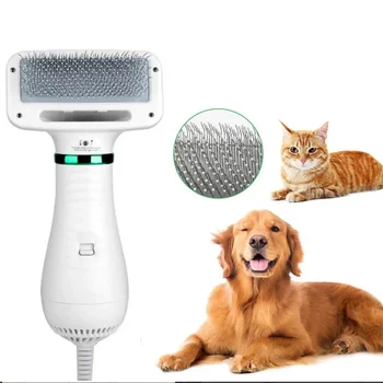 Фен для домашних собак 2 В 1, Регулируемая температура, малошумная расческа, инструменты для стрижки котенка и кошки Для маленьких средних собак