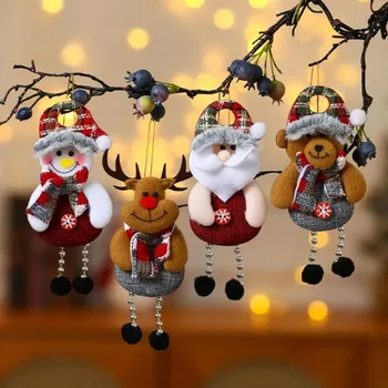 4 шт. Новых рождественских украшений, маленьких подвесок для пожилых людей, Аксессуаров для Рождественской елки, ткани, маленьких подвесных подарков