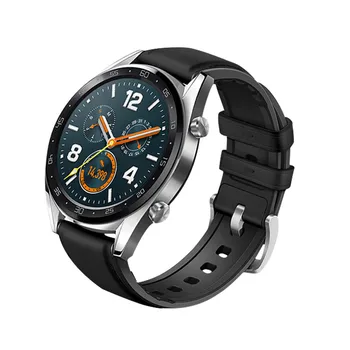 Бумажные браслеты 1000 Смарт-часов Wristband Кожа + Силиконовый ремешок для наручных часов, совместимый с huawei Watch GT / Active 46 мм