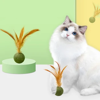 Натуральная кошачья мята, игрушка-мячик для кошек, лечит здоровые натуральные, удаляющие комочки шерсти, способствующие пищеварению, интерактивная игрушка для кошек, мячик из кошачьей мяты
