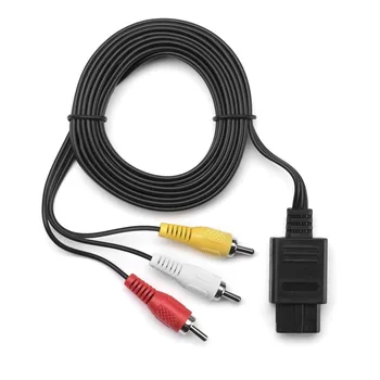 Аудио ТВ Видео Шнур AV кабель к RCA для NS64 для Nintendo для игрового куба для N64 для SNES