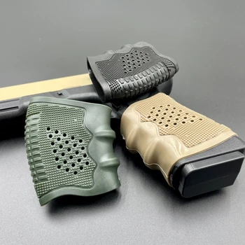 Чехол для перчаток Противоскользящий для большинства пистолетов Glock 17 19 Охотничьи принадлежности Тактический пистолет Резиновая рукоятка Кобура Магазин