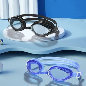 Очки для плавания для мужчин и женщин, противотуманные, УФ-рецептурные, водонепроницаемые, силиконовые, для плавания в бассейне, взрослые, детские очки для дайвинга
