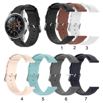 Кожаный ремешок 20-22 мм Для Samsung galaxy watch 3, Active2, Gear s3 Frontier s2 45/41 мм Для amazfit bip Для huawei watch gt Ремешок