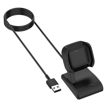 Совместим с смарт-часами Fitbit Versa 2 / Lite, подставкой для USB-кабеля для зарядки