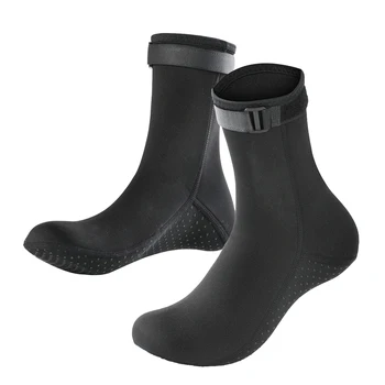 Носки для плавания с маской и трубкой 3 мм, зимние теплые носки унисекс для пляжного плавания, нескользящие неопреновые носки, пригодные для носки, портативные и легкие для водных видов спорта