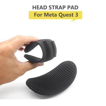 Мягкий силиконовый ремешок на голову, задняя накладка для крепления Meta Quest 3, уменьшающая давление на голову Для аксессуаров Quest 3 VR