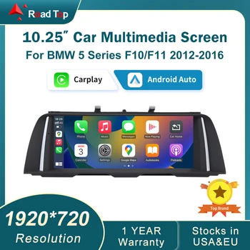 10,25' Беспроводной Apple CarPlay Android Auto Автомобильный Мультимедийный Радиоплеер Для BMW 5 Серии 2012-2016 F10/F11 NBT Linux Сенсорный Экран