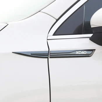 2 /шт Металлические наклейки на дверь автомобиля по линии талии для Volvo XC60 Наклейки на боковое крыло, эмблему, аксессуары для отделки кузова