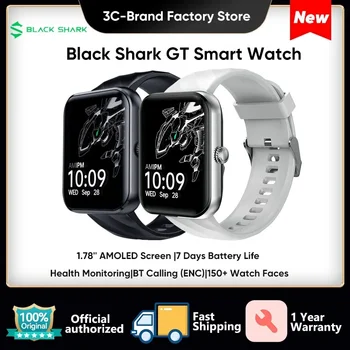 2023 Смарт-часы Black Shark GT с 1,78-дюймовым AMOLED-дисплеем, BT-вызов, мониторинг состояния здоровья, фитнес-часы IP68 для Galaxy S23 Ultra