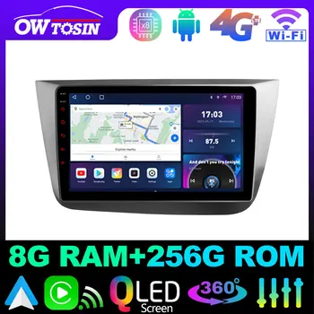 Owtosin QLED 1280*720P 8 Core 8 + 128G GPS Android автомагнитола для Seat Altea 5P 2004-2015 Toledo 5P 2004-2009 Carplay Android Auto