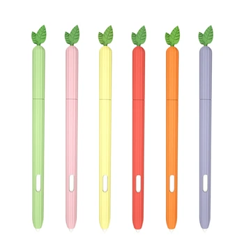 Симпатичный Растительный Силиконовый Чехол для Samsung Galaxy Tab S6 Lite S7/S7 Plus Pen Защитный Рукав Кожного Покрова Pencil S Pen Case