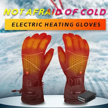 Перчатки с электрическим подогревом, водонепроницаемые зимние перчатки, Ветрозащитный сенсорный экран, 3 скорости для мужчин и женщин, для катания на лыжах, рыбалки, для мотоцикла