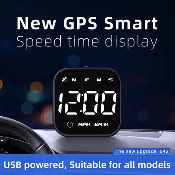 Автомобильный HUD G4S GPS Головной Дисплей С GPS Компасом Спидометром Напоминанием О Тревоге При Вождении 2,5-дюймовый Экран Бортового Компьютера