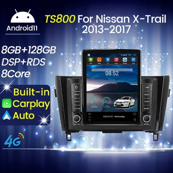Android 11 Tesla Вертикальный Экран Автомобиля Радио Стерео Мультимедийный Плеер GPS Для Nissan X-Trail X Trail 3 T32 2013-2017 Qashqai 2 J11