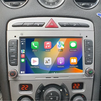 для Peugeot 308 2008 2009 2010 головное устройство автомобиля стерео радио мультимедийный плеер gps навигация Android auto carplay физическая кнопка
