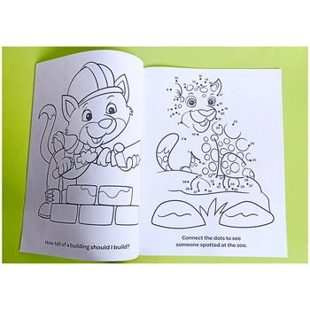 Книжка-раскраска Мультяшная книжка-раскраска для детей, рисование граффити-головоломок простыми штрихами Libros Art