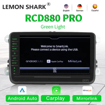 Noname RCD880 Pro Green Light Carplay Автомагнитола с Полным 8-дюймовым Сенсорным Экраном Android Auto Player для Skoda Octavia Fabia SuperB