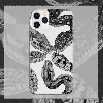 Корейский Демонический Змеиный Монстр INS Чехол для Телефона iPhone7 8 11 12 13 Pro Max X XS XR Hip Pop Прозрачная Мягкая Оболочка, Устойчивая К Падению
