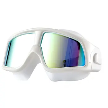Водонепроницаемые модные удобные силиконовые очки для плавания в большой оправе с поляризацией, противотуманные, с защитой от ультрафиолета, очки для плавания для взрослых и женщин