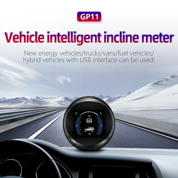 HD GPS HUD Car GP11 Головной Дисплей Автомобиля Smart Slope Meter Цифровой GPS Спидометр Предупреждение О Превышении Скорости Функция Сигнализации
