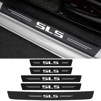 Защитные наклейки на пороги багажника автомобиля из углеродного волокна Для значка Cadillac SLS, наклейки на бампер с защитой от царапин, Аксессуары
