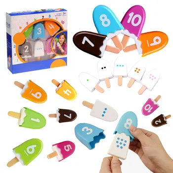 Детское Цифровое Мороженое Игрушки Монтессори Игра На Подбор чисел, Тренировка Цветового Когнитивного Логического Мышления, Сенсорные Развивающие Игрушки