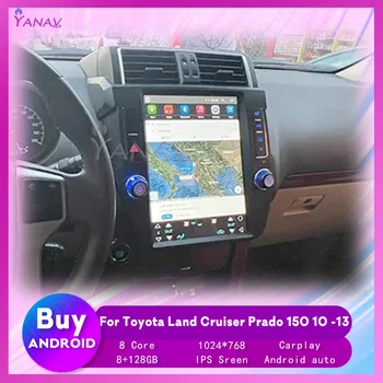 Автомобильное Радио Для Toyota Land Cruiser Prado 150 2010-2013 С Сенсорным Экраном Мультимедийный Видеоплеер Навигация GPS Стерео Carplay