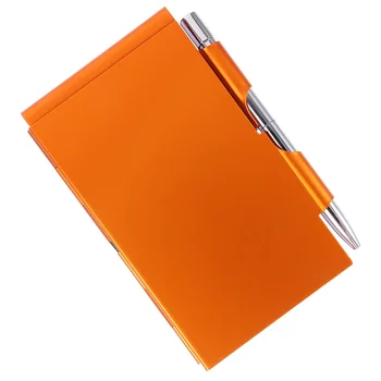 Маленький блокнот офисный карман Металлический блокнот карманный блокнот с ручкой Отрывной металлический карманный блокнот