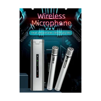 Автомобильный беспроводной микрофон 5.0 Bluetooth, длительный срок службы батареи, микрофон для караоке Dsp Audio с шумоподавлением.