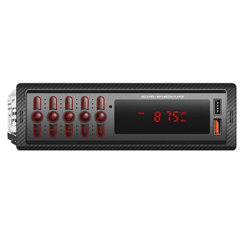 12 В FM-радио Громкая связь Bluetooth-совместимый автомобильный MP3-плеер Светодиодная подсветка автомобильного аудио Сенсорный экран USB-зарядка Пульт дистанционного управления