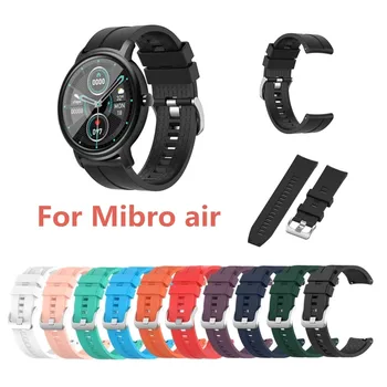 Ремешок для наручных часов, силиконовые часы, подходящие для Xiaomi Mibro Air, замена ремешка 20 мм, Модный Смарт-браслет, Аксессуары