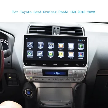 Android 11.0 Автомобильное Радио в Стиле Tesla Для Toyota Land Cruiser Prado 150 2018-2022 Мультимедийный Плеер Головное Устройство GPS Стерео Аудио