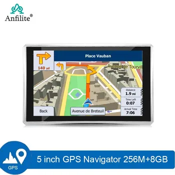 5-дюймовый HD Автомобильный MTK CE 6.0 GPS Навигация FM/8GB/DDR 256M Новейшие Карты Южной Америки Россия Европа для автомобильного Навигатора