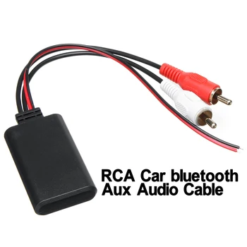 Адаптер беспроводного подключения Универсальный автомобильный для стереосистемы Bluetooth с 2 музыкальными аудиовходами RCA AUX IN Беспроводной кабель для грузовика Auto