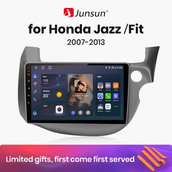 Junsun V1 AI Voice Wireless CarPlay Android Авторадио Для Honda Jazz 2007-2014 Fit 2007-2014 Автомобильный Мультимедийный GPS 2din автомагнитола