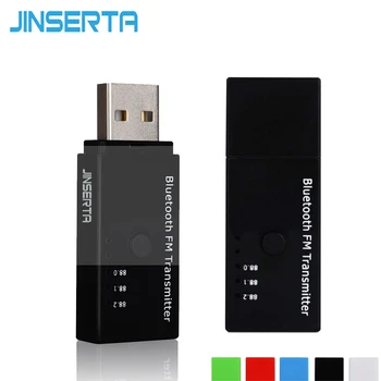 JINSERTA USB Bluetooth 5.0 FM-передатчик, беспроводной FM-модулятор, автомобильный комплект Bluetooth, музыкальный плеер громкой связи для iPhone Samsung