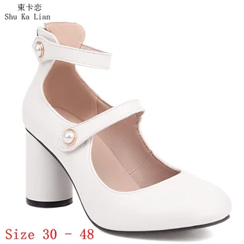 Женская обувь на высоком каблуке, туфли-лодочки на шпильке, женские вечерние свадебные туфли, маленькие Большие размеры 30-48